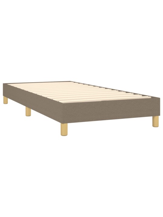 Box spring postel s matrací a LED taupe 90x190 cm textil