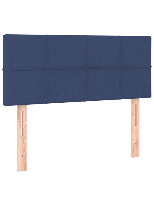 Box spring postel s matrací a LED modrá 100x200 cm textil