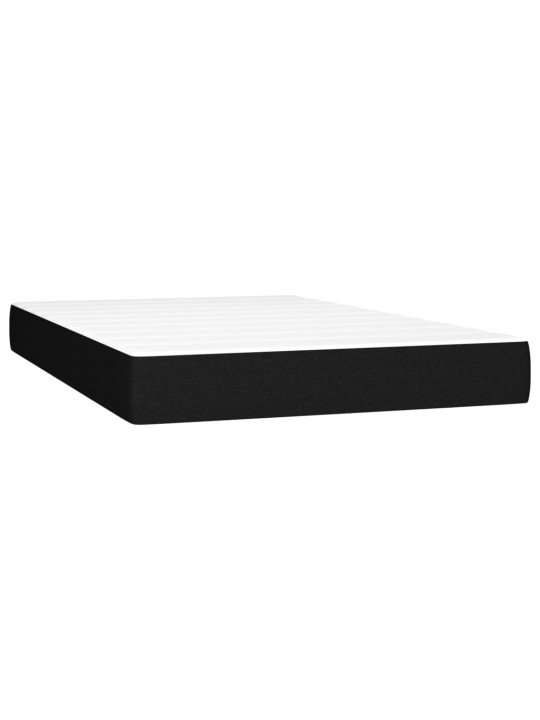 Box spring postel s matrací a LED černá 120 x 200 cm textil