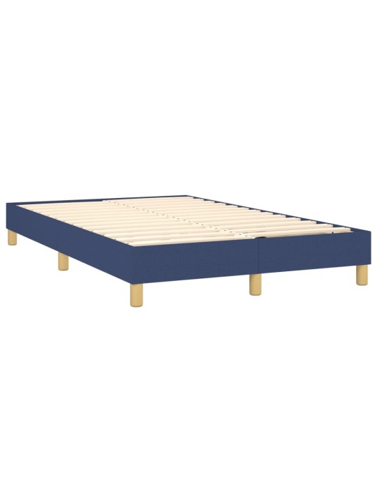 Box spring postel s matrací a LED modrá 120 x 200 cm textil