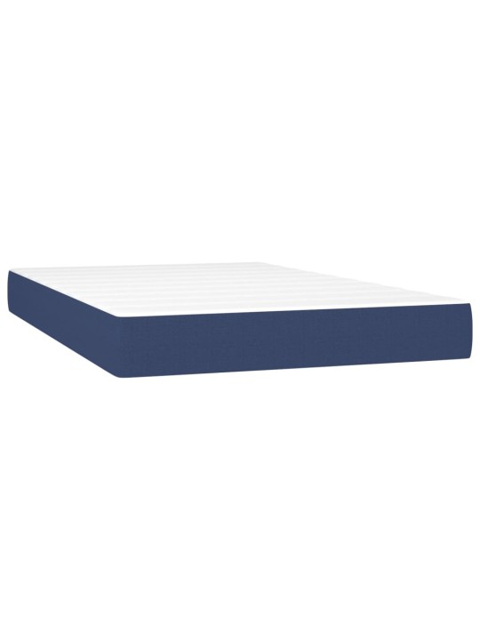 Box spring postel s matrací a LED modrá 120 x 200 cm textil