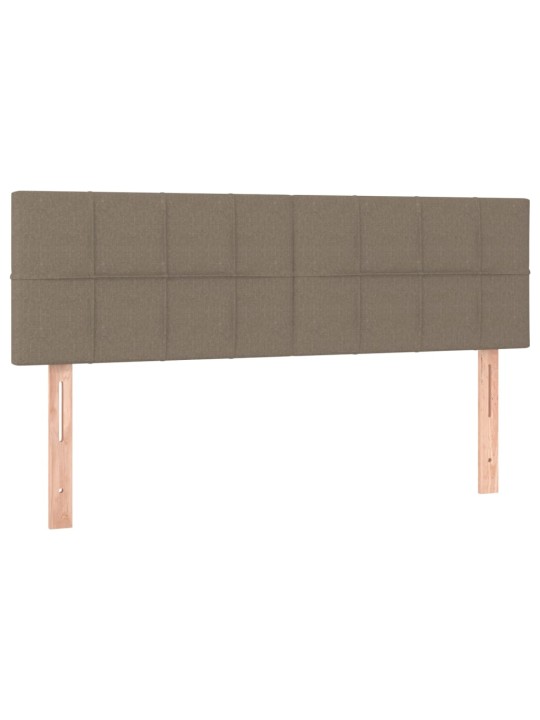 Box spring postel s matrací a LED taupe 140x200 cm textil