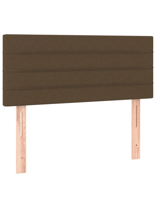 Box spring postel s matrací a LED tmavě hnědá 100x200 cm textil