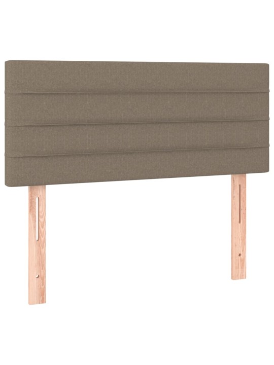 Box spring postel s matrací a LED taupe 100x200 cm textil