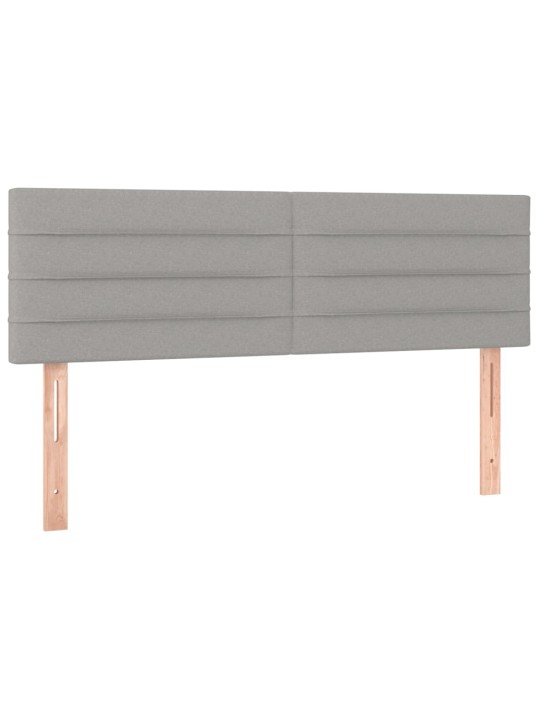 Box spring postel s matrací a LED světle šedá 140x190 cm textil
