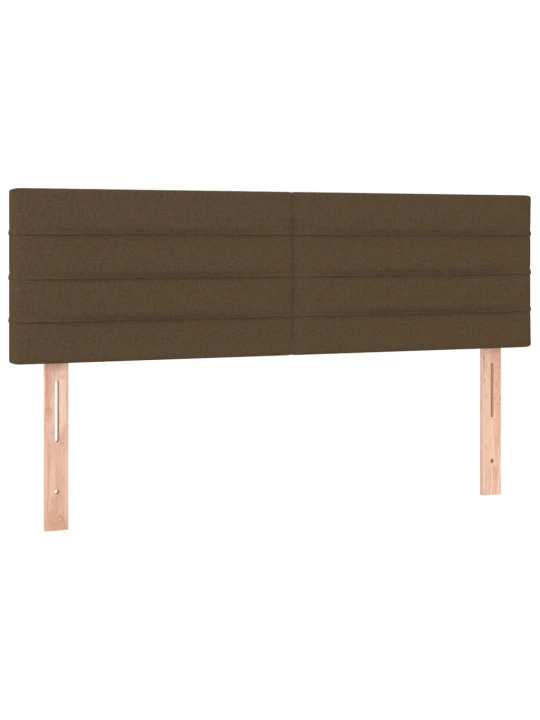 Box spring postel s matrací a LED tmavě hnědá 140x200 cm textil