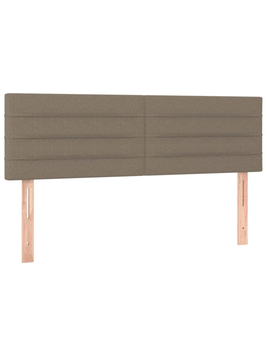 Box spring postel s matrací a LED taupe 140x200 cm textil