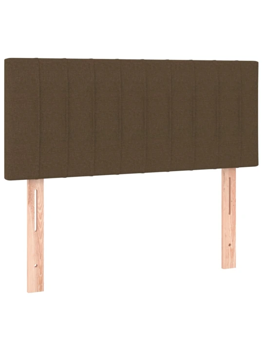 Box spring postel s matrací a LED tmavě hnědá 80x200 cm textil