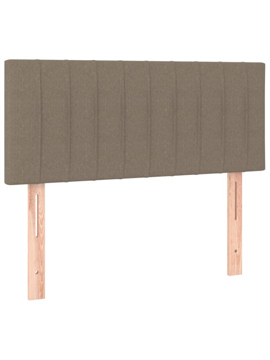 Box spring postel s matrací a LED taupe 100x200 cm textil