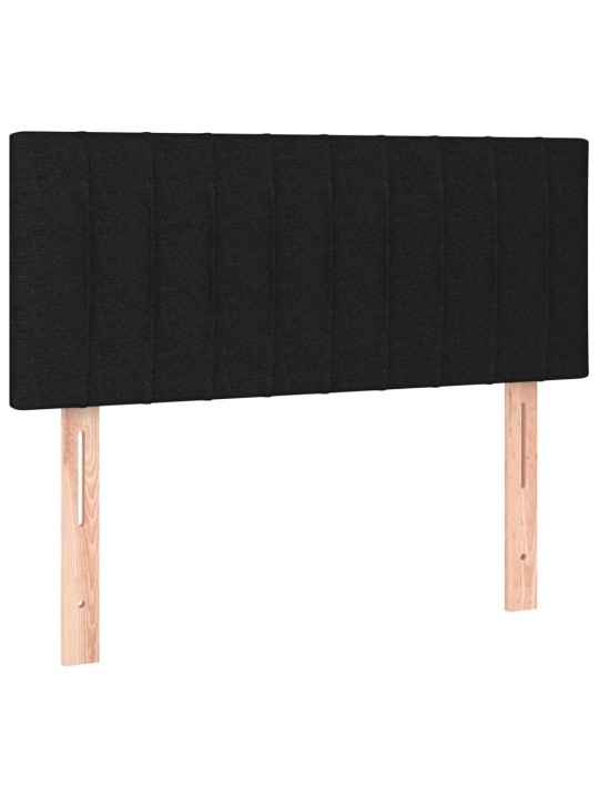 Box spring postel s matrací a LED černá 120 x 200 cm textil