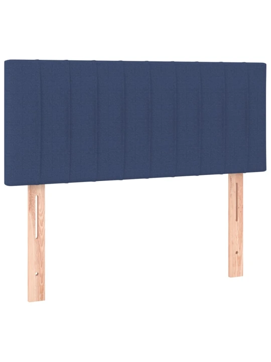 Box spring postel s matrací a LED modrá 120 x 200 cm textil