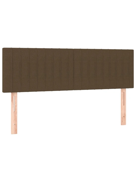 Box spring postel s matrací a LED tmavě hnědá 140x190 cm textil