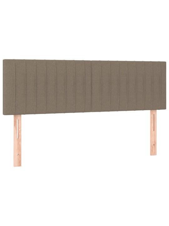 Box spring postel s matrací a LED taupe 140x200 cm textil