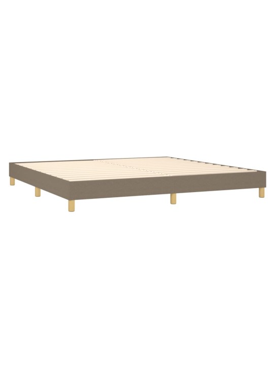 Box spring postel s matrací a LED taupe 200x200 cm textil