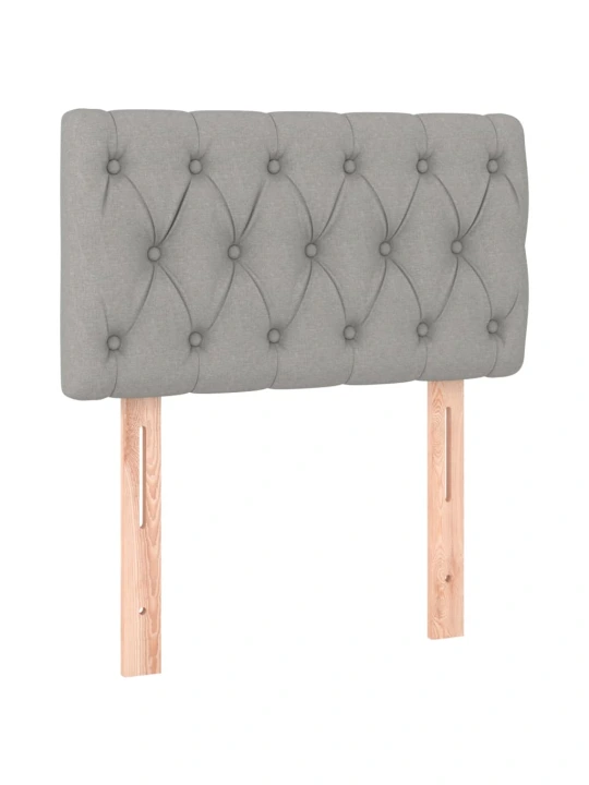 Box spring postel s matrací a LED světle šedá 80x200 cm textil