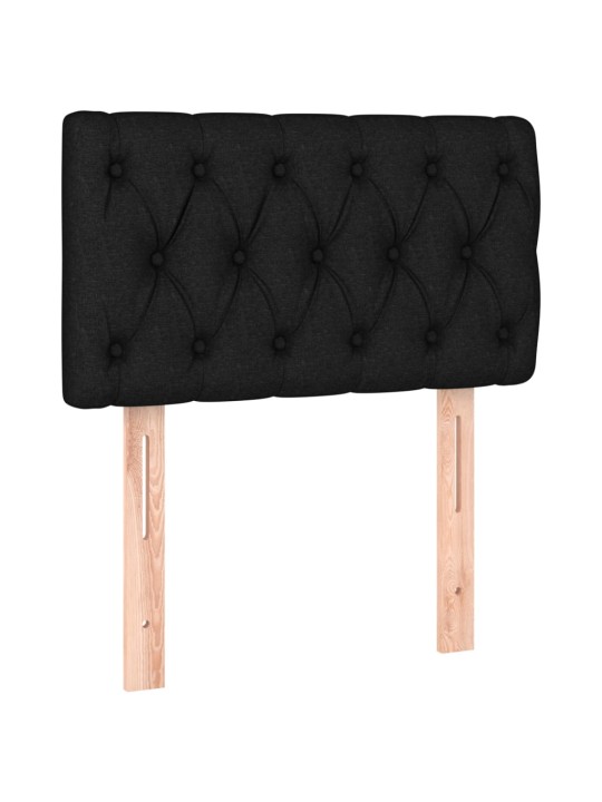 Box spring postel s matrací a LED černá 80 x 200 cm textil