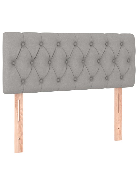 Box spring postel s matrací a LED světle šedá 100x200 cm textil