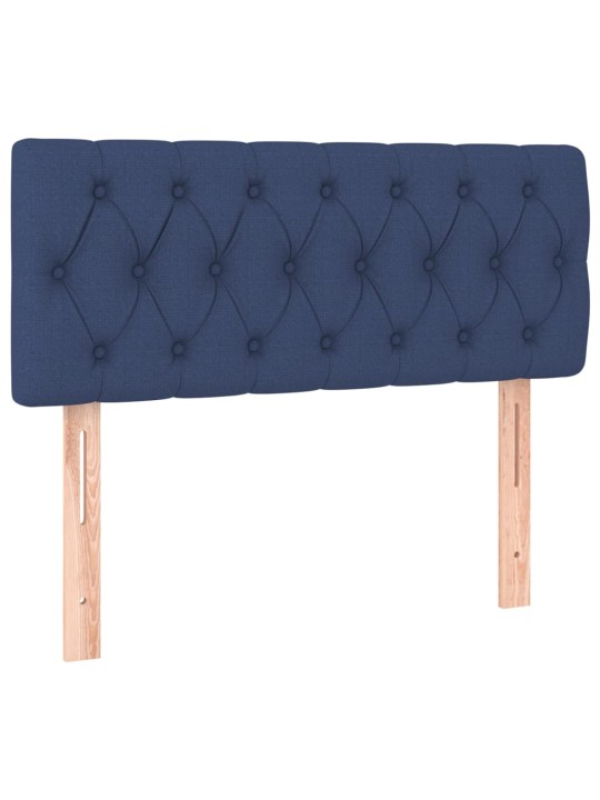 Box spring postel s matrací a LED modrá 100x200 cm textil