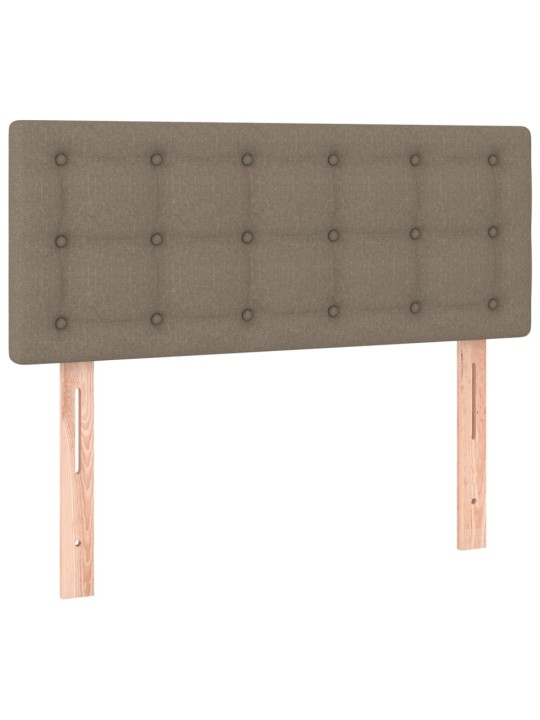 Box spring postel s matrací a LED taupe 100x200 cm textil