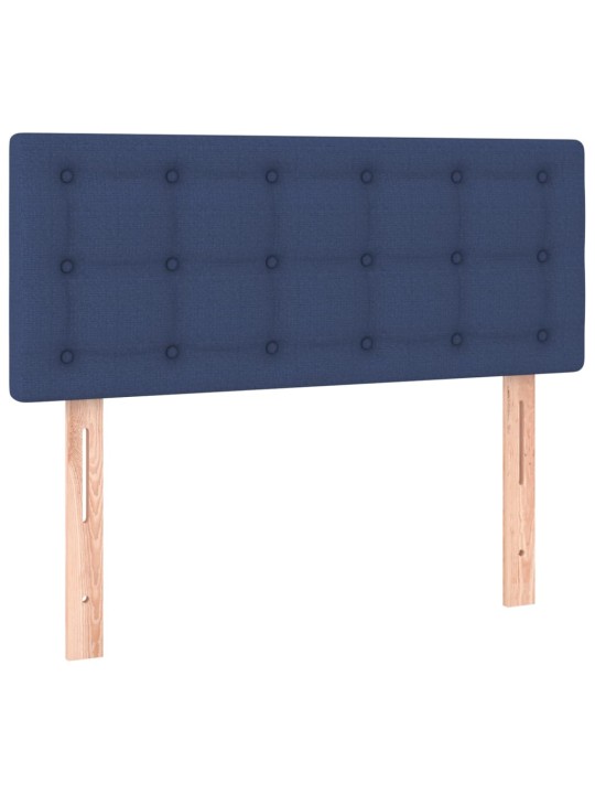 Box spring postel s matrací a LED modrá 100x200 cm textil
