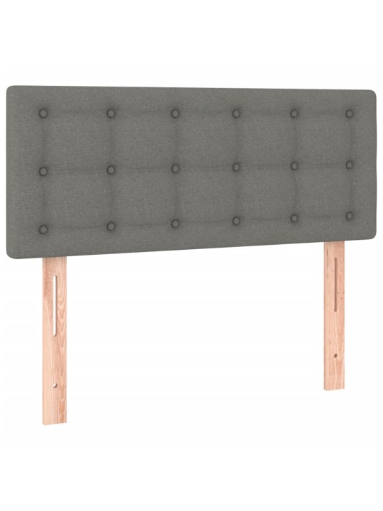 Box spring postel s matrací a LED tmavě šedá 120x200 cm textil