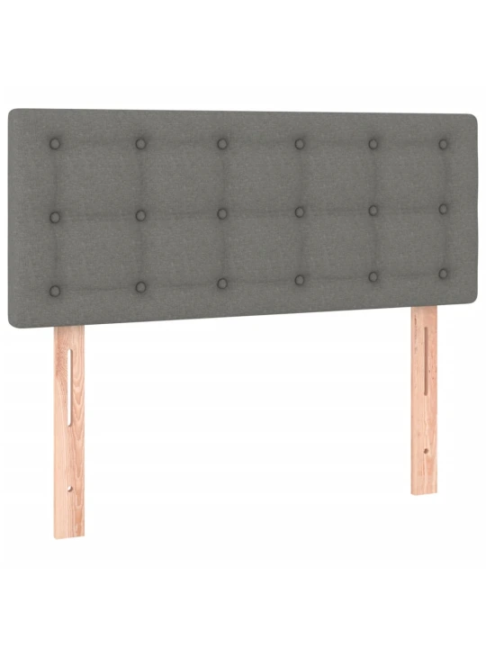 Box spring postel s matrací a LED tmavě šedá 120x200 cm textil