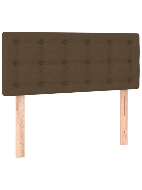 Box spring postel s matrací a LED tmavě hnědá 120x200 cm textil