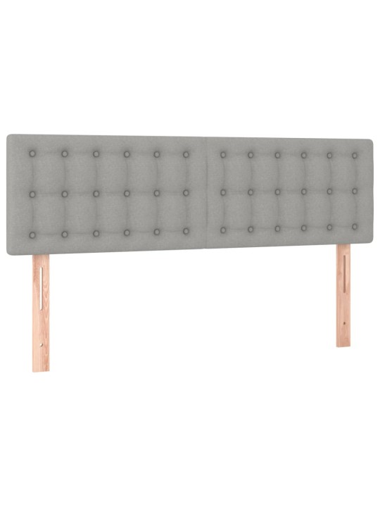 Box spring postel s matrací a LED světle šedá 140x190 cm textil