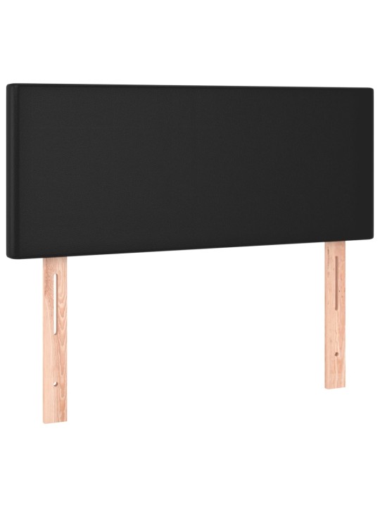 Box spring postel s matrací a LED černá 100x200 cm umělá kůže