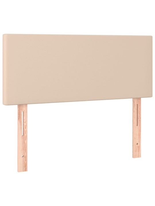 Box spring postel matrace a LED cappuccino 100x200cm umělá kůže