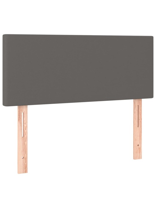 Box spring postel s matrací a LED šedá 120x200 cm umělá kůže