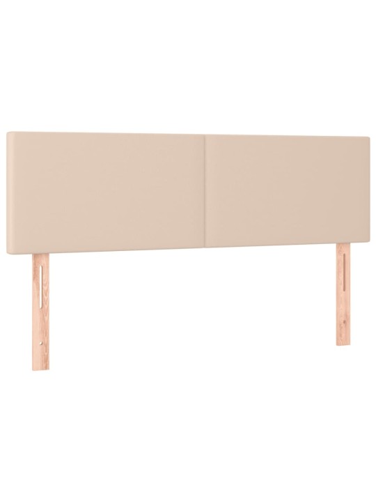 Box spring postel matrace a led cappuccino 140x190cm umělá kůže