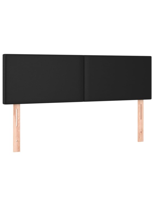Box spring postel s matrací a LED černá 140x200 cm umělá kůže