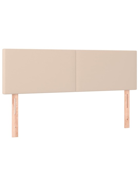 Box spring postel matrace a led cappuccino 140x200cm umělá kůže