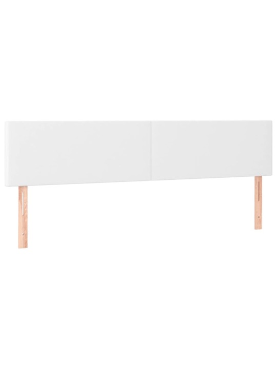 Box spring postel s matrací a LED bílá 180x200 cm umělá kůže