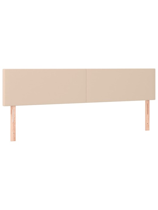 Box spring postel matrace a LED cappuccino 180x200cm umělá kůže