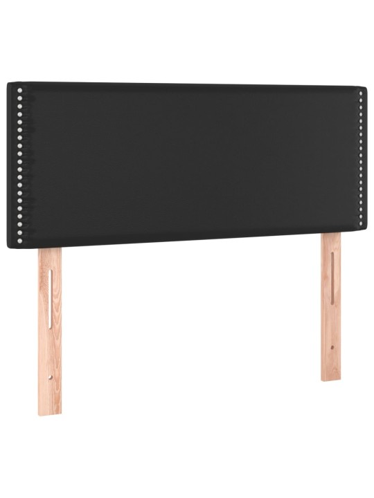 Box spring postel s matrací a LED černá 120x200 cm umělá kůže
