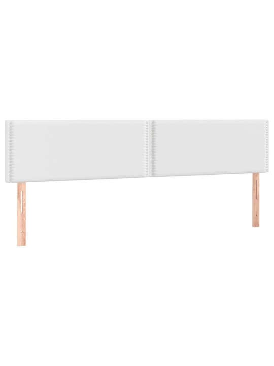 Box spring postel s matrací a LED bílá 160x200 cm umělá kůže
