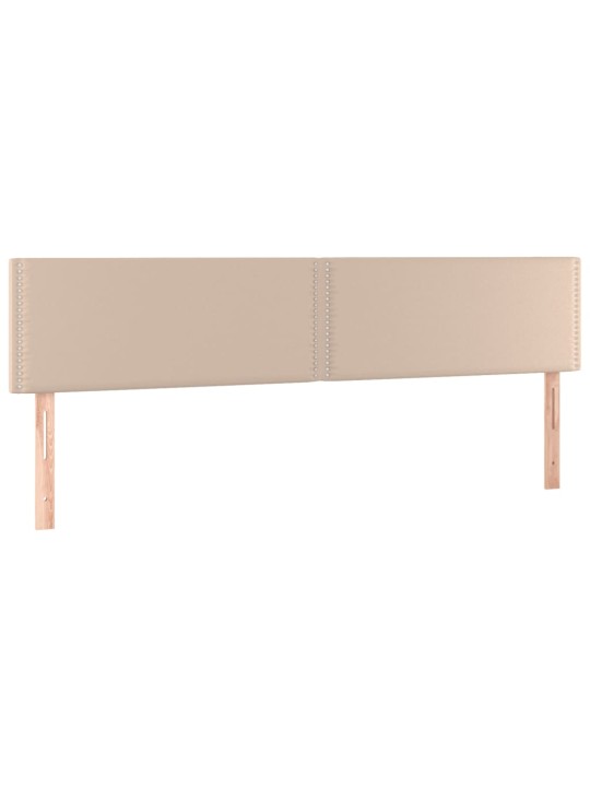 Box spring postel matrace a LED cappuccino 180x200cm umělá kůže