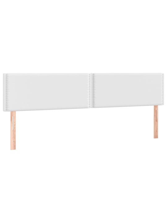 Box spring postel s matrací a LED bílá 200x200 cm umělá kůže