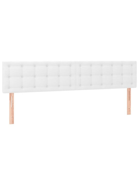 Box spring postel s matrací a LED bílá 180x200 cm umělá kůže