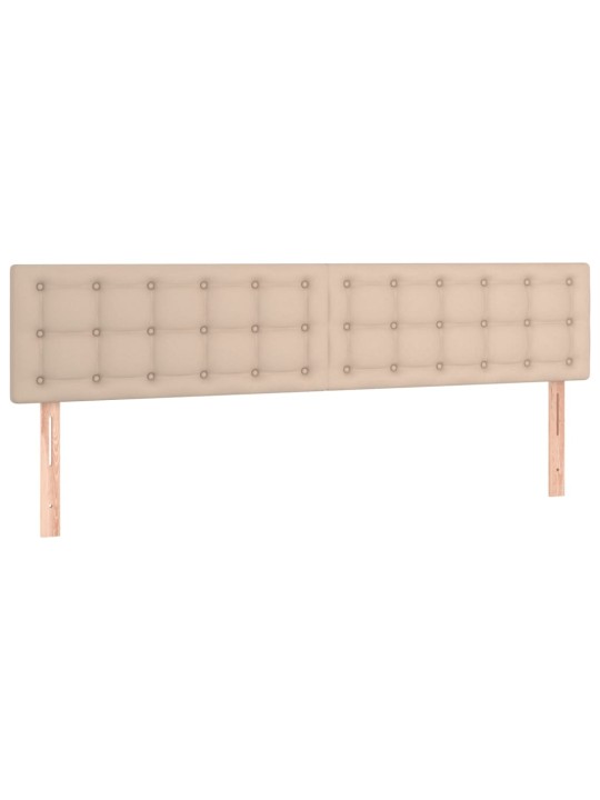 Box spring postel matrace a led cappuccino 180x200cm umělá kůže