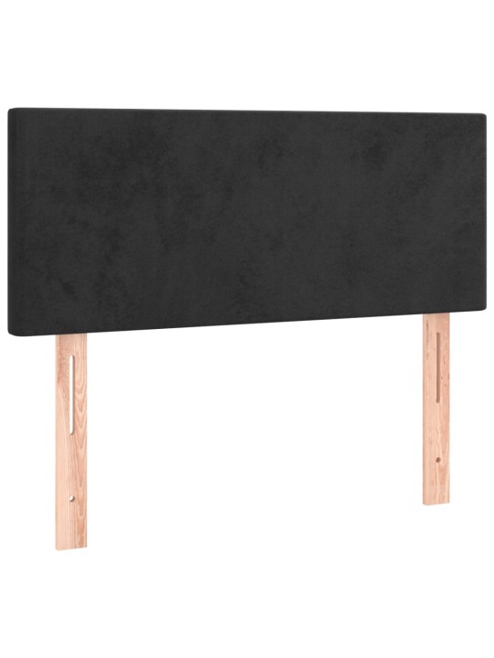 Box spring postel s matrací a LED černá 120x200 cm samet