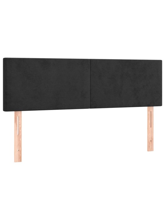 Box spring postel s matrací a LED černá 140x190 cm samet
