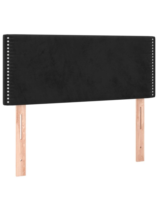 Box spring postel s matrací a LED černá 120x200 cm samet