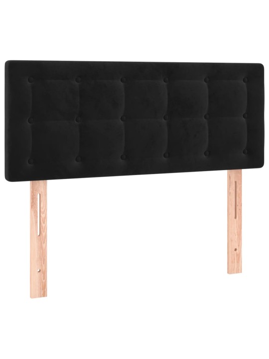 Box spring postel s matrací a LED černá 80 x 200 cm samet