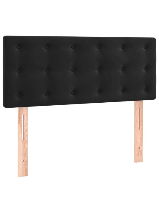 Box spring postel s matrací a LED černá 120x200 cm samet