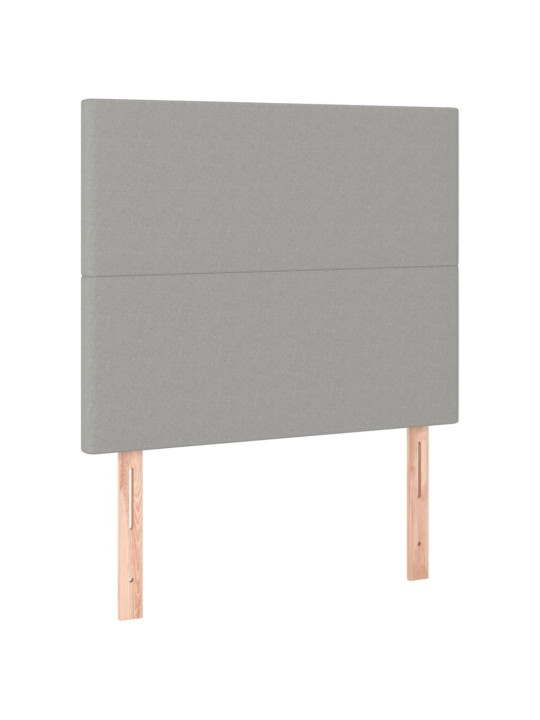 Box spring postel s matrací a LED světle šedá 80x200 cm textil