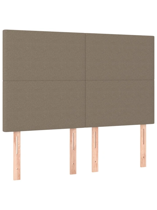 Box spring postel s matrací a led taupe 140x200 cm textil