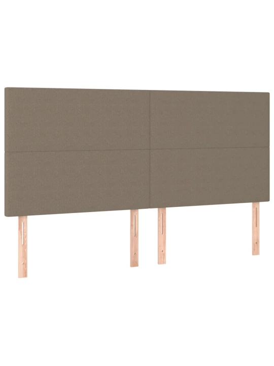 Box spring postel s matrací a led taupe 200x200 cm textil